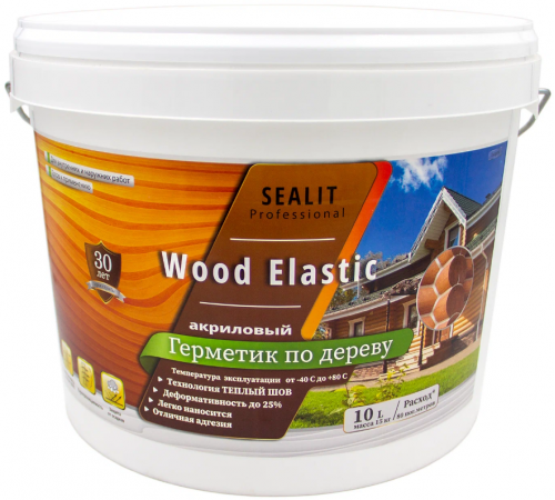 Купить ГЕРМЕТИК - Sealit Wood Elastic для работы с деревянными материалами 10 л в Челябинске, Челябинская область